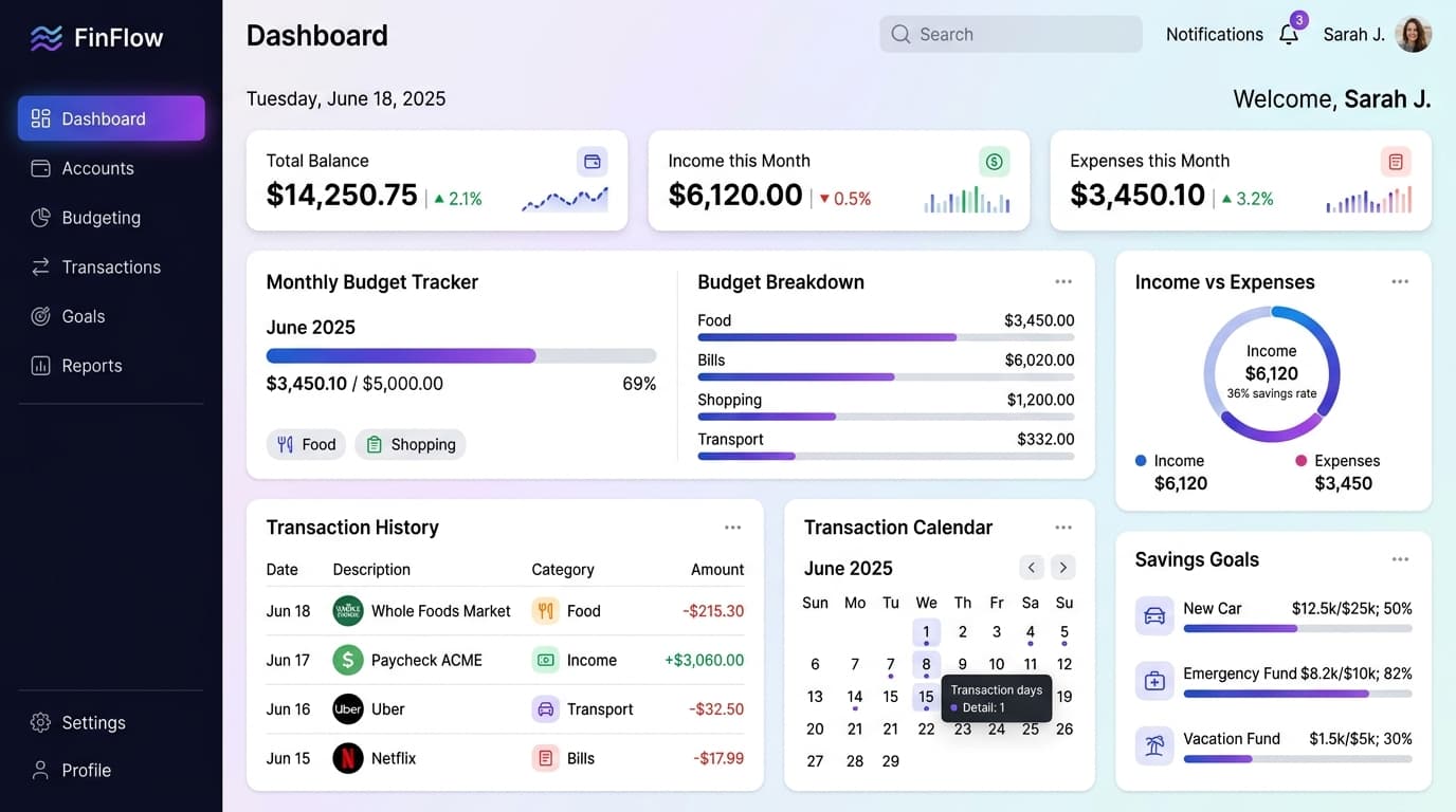 FinFlow — Manajemen Keuangan Pribadi